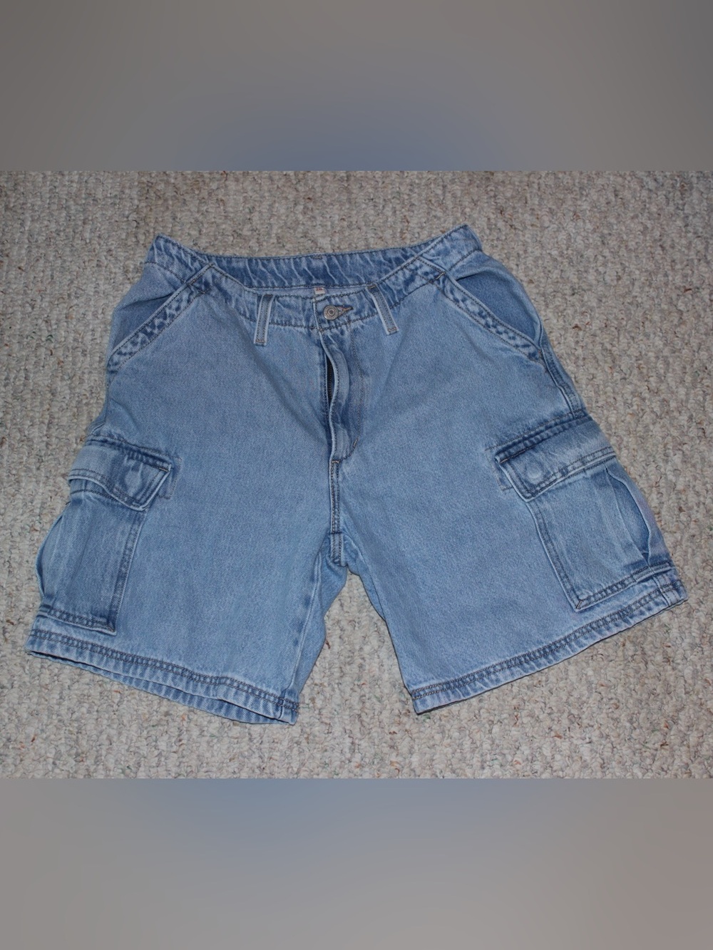 Levi's Light Blue Denim Cargo Shorts